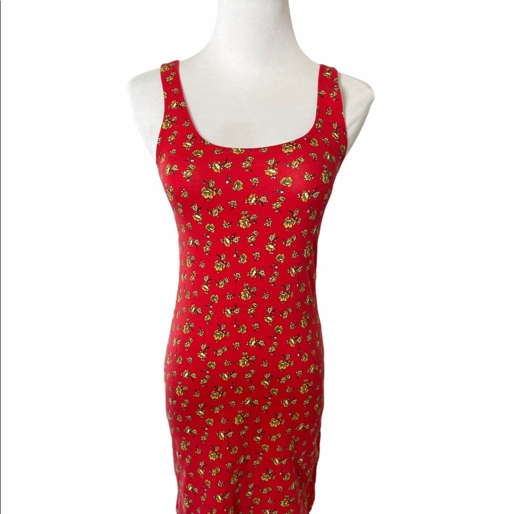 Forever 21 body con flower dress, M
